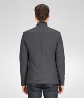 Bottega Veneta® Anthracite Nero Multigrid Wool Down Jacket Bottega Veneta® Anthracite Nero Multigrid Wool Down Jacket