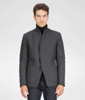 Bottega Veneta® Anthracite Nero Multigrid Wool Down Jacket Bottega Veneta® Anthracite Nero Multigrid Wool Down Jacket