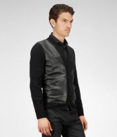 Bottega Veneta® Soft Cashmere Washed Fine Nappa Cardigan Bottega Veneta® Soft Cashmere Washed Fine Nappa Cardigan