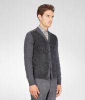 Bottega Veneta® Ardoise Nero Merinos Wool Net Cardigan Bottega Veneta® Ardoise Nero Merinos Wool Net Cardigan