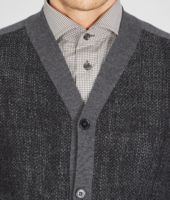 Bottega Veneta® Cardigan aus Merinowolle Ardoise und Nero Bottega Veneta® Cardigan aus Merinowolle Ardoise und Nero