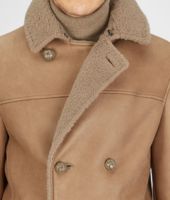 Bottega Veneta® Bronze Felted Fur Shearling Caban Bottega Veneta® Bronze Felted Fur Shearling Caban