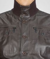 Bottega Veneta® Espresso Lambskin Blouson Bottega Veneta® Espresso Lambskin Blouson