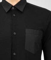 Bottega Veneta® Nero Light Cotton Merinos Wool Shirt Bottega Veneta® Nero Light Cotton Merinos Wool Shirt