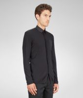 Bottega Veneta® Nero Light Cotton Merinos Wool Shirt Bottega Veneta® Nero Light Cotton Merinos Wool Shirt