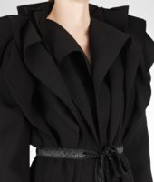 Bottega Veneta® Nero Technical Crepe Coat Bottega Veneta® Nero Technical Crepe Coat