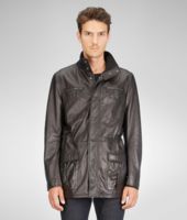 Bottega Veneta® Nero Shiny Lambskin Parka Jacket Bottega Veneta® Nero Shiny Lambskin Parka Jacket
