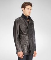 Bottega Veneta® Nero Shiny Lambskin Parka Jacket Bottega Veneta® Nero Shiny Lambskin Parka Jacket