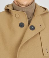 Bottega Veneta® Bronze Double Twill Wool Cashmere Coat Bottega Veneta® Bronze Double Twill Wool Cashmere Coat