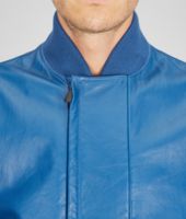 Bottega Veneta® Dark Électrique Shiny Lambskin Parka Jacket Bottega Veneta® Dark Électrique Shiny Lambskin Parka Jacket