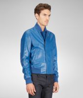 Bottega Veneta® Dark Électrique Shiny Lambskin Parka Jacket Bottega Veneta® Dark Électrique Shiny Lambskin Parka Jacket
