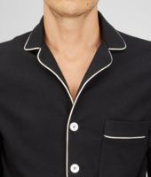 Bottega Veneta® Dark Navy Soft Washed Flannel Shirt Bottega Veneta® Dark Navy Soft Washed Flannel Shirt
