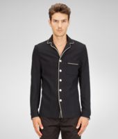 Bottega Veneta® Dark Navy Soft Washed Flannel Shirt Bottega Veneta® Dark Navy Soft Washed Flannel Shirt