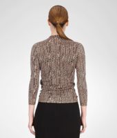 Bottega Veneta® Multicolor Cashmere Silk Fence Print Polo Bottega Veneta® Multicolor Cashmere Silk Fence Print Polo