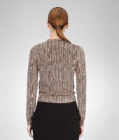 Bottega Veneta® Multicolor Cashmere Silk Fence Print Cardigan Bottega Veneta® Multicolor Cashmere Silk Fence Print Cardigan