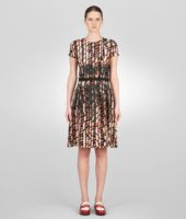 Bottega Veneta® Kleid aus Seide mit Karomuster Multicolor Nero Bottega Veneta® Kleid aus Seide mit Karomuster Multicolor Nero