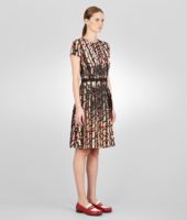 Bottega Veneta® Kleid aus Seide mit Karomuster Multicolor Nero Bottega Veneta® Kleid aus Seide mit Karomuster Multicolor Nero