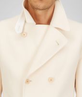 Bottega Veneta® Pearl Double Wool Cashmere Pea Coat Bottega Veneta® Pearl Double Wool Cashmere Pea Coat