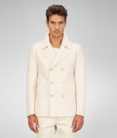 Bottega Veneta® Pearl Double Wool Cashmere Pea Coat Bottega Veneta® Pearl Double Wool Cashmere Pea Coat