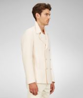 Bottega Veneta® Pearl Double Wool Cashmere Pea Coat Bottega Veneta® Pearl Double Wool Cashmere Pea Coat