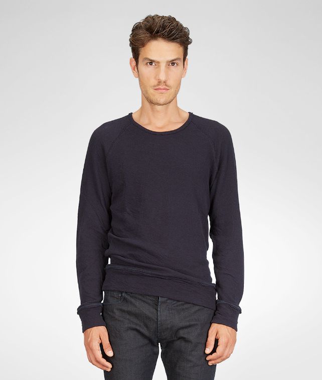 BOTTEGA VENETA Dark Navy Light Double Jersey T-Shirt Polo And Tee U fp