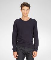 Bottega Veneta® Dark Navy Light Double Jersey T-Shirt Bottega Veneta® Dark Navy Light Double Jersey T-Shirt