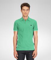 Bottega Veneta® Trèfle Solid Piquet Polo Bottega Veneta® Trèfle Solid Piquet Polo