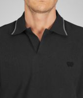 Bottega Veneta® Nero Solid Piquet Polo Bottega Veneta® Nero Solid Piquet Polo