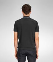 Bottega Veneta® Nero Solid Piquet Polo Bottega Veneta® Nero Solid Piquet Polo