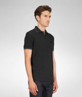 Bottega Veneta® Nero Solid Piquet Polo Bottega Veneta® Nero Solid Piquet Polo