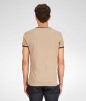 Bottega Veneta® T-Shirt aus biologischer Baumwolle Walnut, Pearl und Dark Navy Bottega Veneta® T-Shirt aus biologischer Baumwolle Walnut, Pearl und Dark Navy