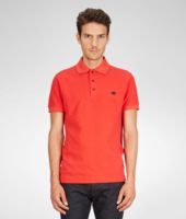 Bottega Veneta® New Red Solid Piquet Polo Bottega Veneta® New Red Solid Piquet Polo
