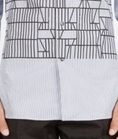 Bottega Veneta® Prusse Bianco Nero Framework Print Shirt Bottega Veneta® Prusse Bianco Nero Framework Print Shirt