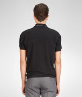 Bottega Veneta® NERO PAINTED PIQUET POLO Bottega Veneta® NERO PAINTED PIQUET POLO