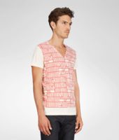 Bottega Veneta® Pearl New Red Printed Light Cotton T-Shirt Bottega Veneta® Pearl New Red Printed Light Cotton T-Shirt
