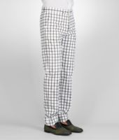 Bottega Veneta® PAPYRUS NERO CHECK GABARDINE COTTON PANT Bottega Veneta® PAPYRUS NERO CHECK GABARDINE COTTON PANT