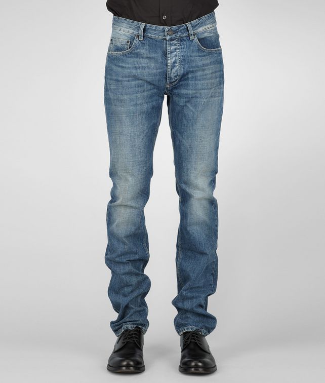 BOTTEGA VENETA JEANS AUS DISTROYED ROW INDIGO IN DARK NAVY Hose & Jeans U fp
