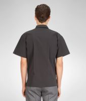 Bottega Veneta® CHEMISE AUBERGINE NERO EN COTON À CARREAUX EFFET GRAPHIQUE ET COTON TECHNIQUE Bottega Veneta® CHEMISE AUBERGINE NERO EN COTON À CARREAUX EFFET GRAPHIQUE ET COTON TECHNIQUE