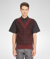 Bottega Veneta® CHEMISE AUBERGINE NERO EN COTON À CARREAUX EFFET GRAPHIQUE ET COTON TECHNIQUE Bottega Veneta® CHEMISE AUBERGINE NERO EN COTON À CARREAUX EFFET GRAPHIQUE ET COTON TECHNIQUE