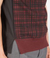 Bottega Veneta® CHEMISE AUBERGINE NERO EN COTON À CARREAUX EFFET GRAPHIQUE ET COTON TECHNIQUE Bottega Veneta® CHEMISE AUBERGINE NERO EN COTON À CARREAUX EFFET GRAPHIQUE ET COTON TECHNIQUE