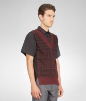 Bottega Veneta® CHEMISE AUBERGINE NERO EN COTON À CARREAUX EFFET GRAPHIQUE ET COTON TECHNIQUE Bottega Veneta® CHEMISE AUBERGINE NERO EN COTON À CARREAUX EFFET GRAPHIQUE ET COTON TECHNIQUE
