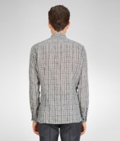 Bottega Veneta® NERO BIANCO SKETCH CHECK COTTON GAUZE SHIRT Bottega Veneta® NERO BIANCO SKETCH CHECK COTTON GAUZE SHIRT
