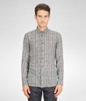 Bottega Veneta® NERO BIANCO SKETCH CHECK COTTON GAUZE SHIRT Bottega Veneta® NERO BIANCO SKETCH CHECK COTTON GAUZE SHIRT