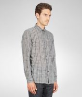 Bottega Veneta® NERO BIANCO SKETCH CHECK COTTON GAUZE SHIRT Bottega Veneta® NERO BIANCO SKETCH CHECK COTTON GAUZE SHIRT