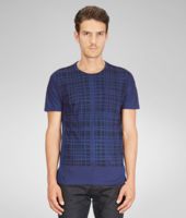 Bottega Veneta® T-SHIRT AUS JERSEY MIT GRAFISCHEM KARO ADMIRAL NERO Bottega Veneta® T-SHIRT AUS JERSEY MIT GRAFISCHEM KARO ADMIRAL NERO