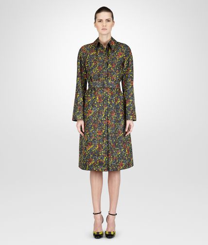 BOTTEGA VENETA - Multicolor Abstract Flower Print Trench