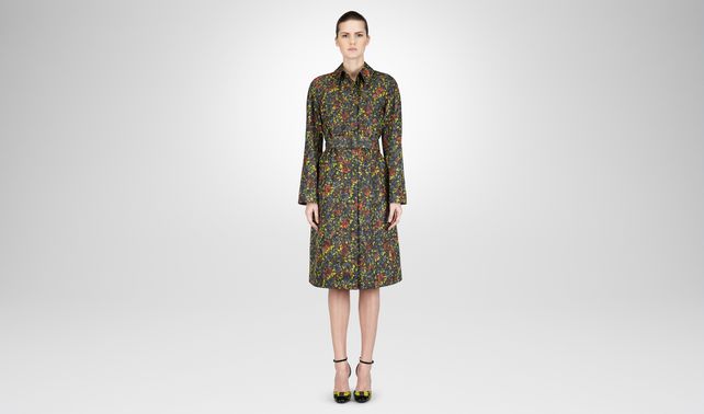 BOTTEGA VENETA - Multicolor Abstract Flower Print Trench