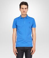 Bottega Veneta® Signal Blue Solid Piquet Polo Bottega Veneta® Signal Blue Solid Piquet Polo