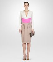 Bottega Veneta® MIST ROSA SHOCK SILK SATIN DRESS Bottega Veneta® MIST ROSA SHOCK SILK SATIN DRESS