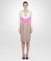 Bottega Veneta® MIST ROSA SHOCK SILK SATIN DRESS Bottega Veneta® MIST ROSA SHOCK SILK SATIN DRESS